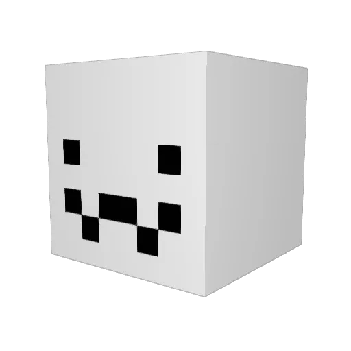 Neverh3re Minecraft avatar head, 3D render