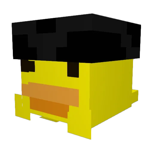 Neverhugacreeper Minecraft avatar head, 3D render