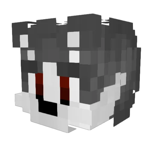 Neveriol Minecraft avatar head, 3D render