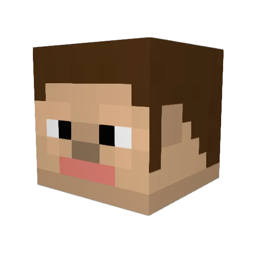 Neverlandwarrior Minecraft avatar head, 3D render