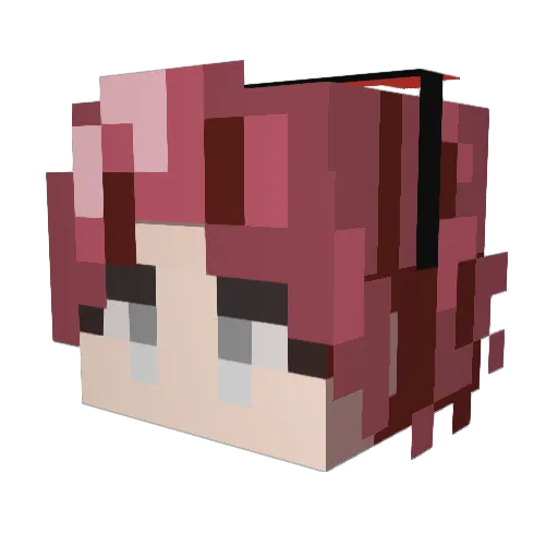 Nevermine_ Minecraft avatar head, 3D render