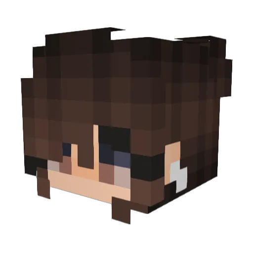 Neverquinn Minecraft avatar head, 3D render