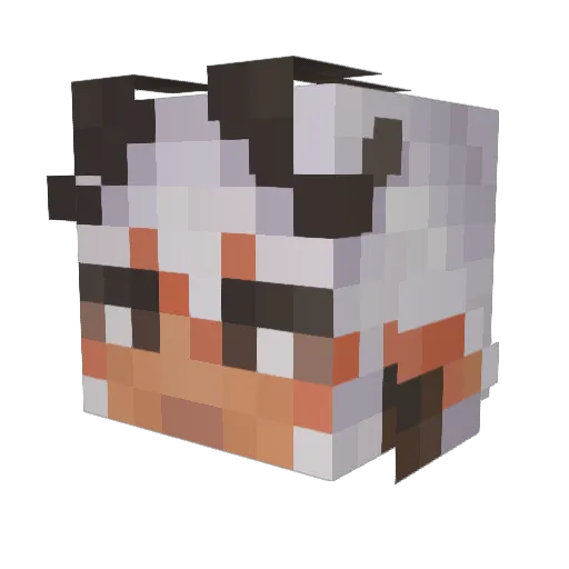 Neverspore Minecraft avatar head, 3D render
