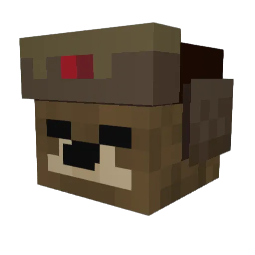 Neverveil Minecraft avatar head, 3D render
