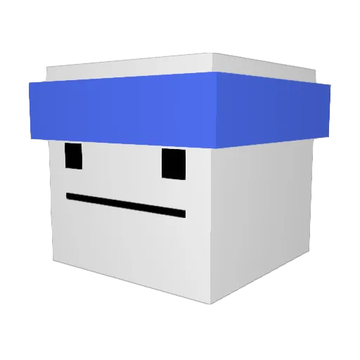 Nevets_ Minecraft avatar head, 3D render