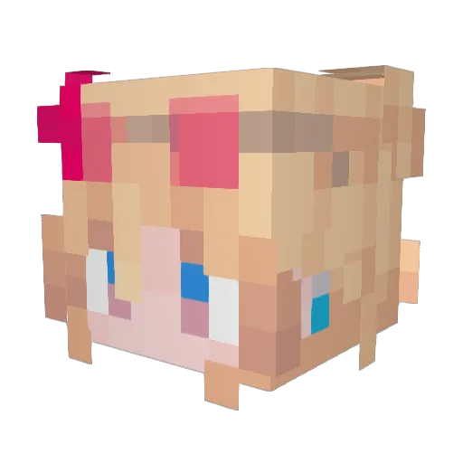 Nevicient Minecraft avatar head, 3D render