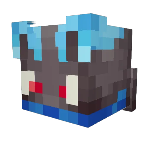 Nevike Minecraft avatar head, 3D render