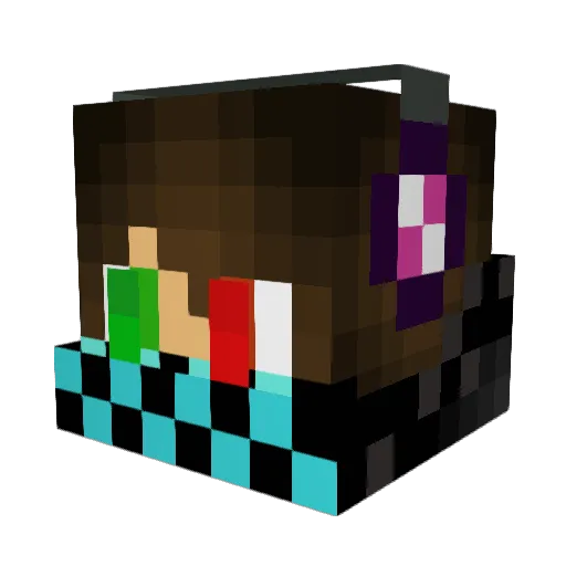 Neviojr Minecraft avatar head, 3D render