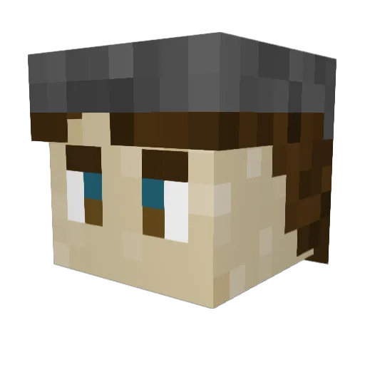 Nevis05 Minecraft avatar head, 3D render