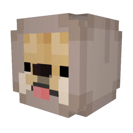 Nevmn Minecraft avatar head, 3D render