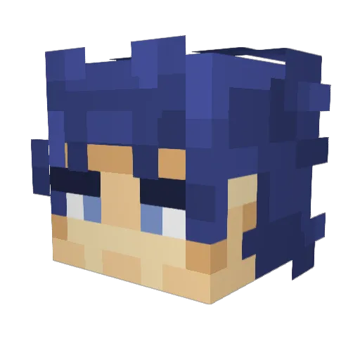 Nevron Minecraft avatar head, 3D render