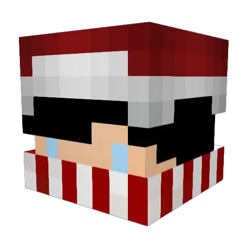 Nevuii Minecraft avatar head, 3D render