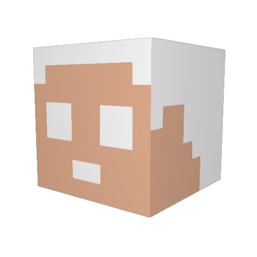 NevupYT Minecraft avatar head, 3D render