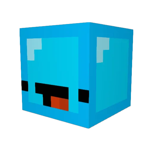 NevveRtrxpped Minecraft avatar head, 3D render