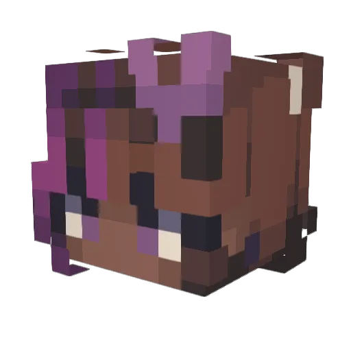 Nevxies Minecraft avatar head, 3D render