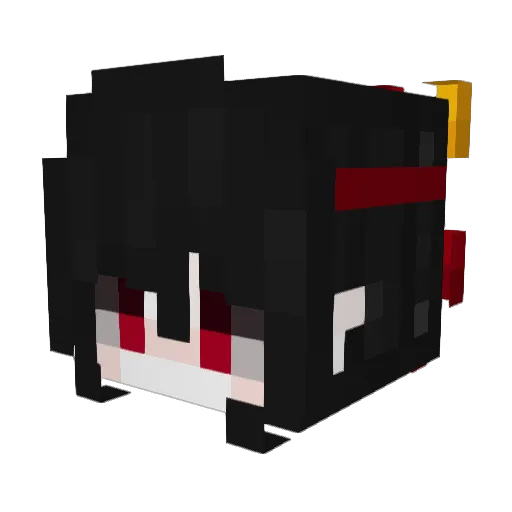 New069 Minecraft avatar head, 3D render