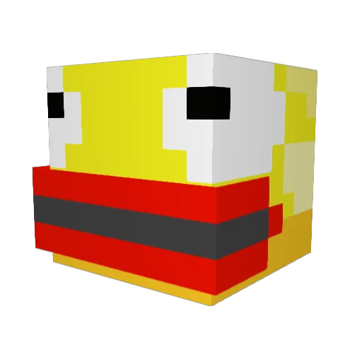 NewBrody Minecraft avatar head, 3D render