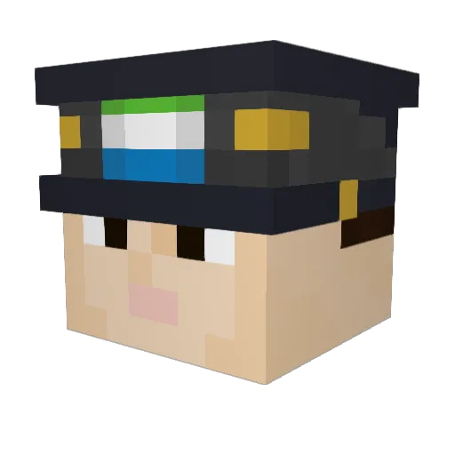 NewConnor Minecraft avatar head, 3D render