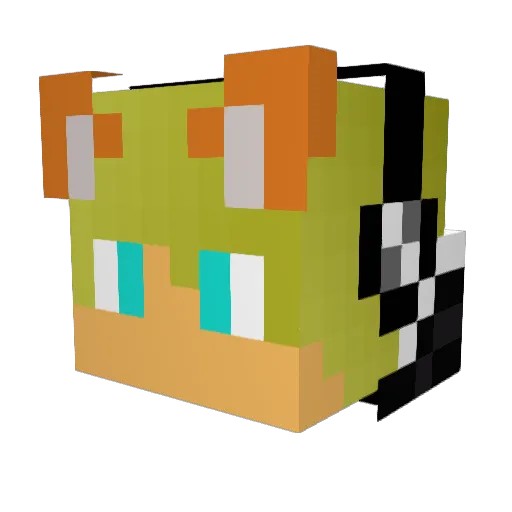 NewDiamonds Minecraft avatar head, 3D render
