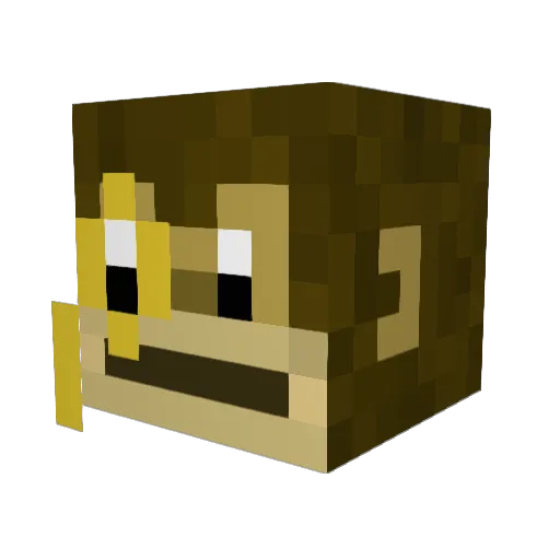 NewDocument Minecraft avatar head, 3D render