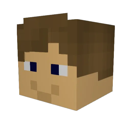 NewDrip71 Minecraft avatar head, 3D render
