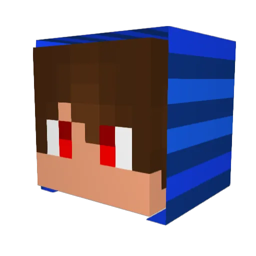NewEra67 Minecraft avatar head, 3D render