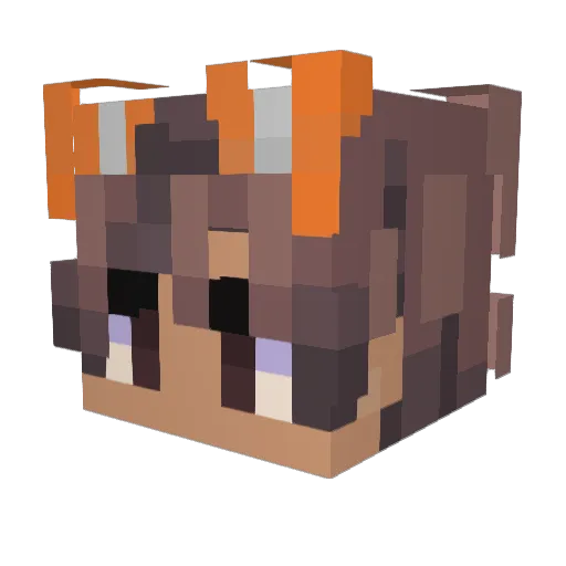 NewFrontier Minecraft avatar head, 3D render