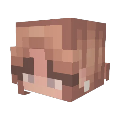 NewHeritage Minecraft avatar head, 3D render