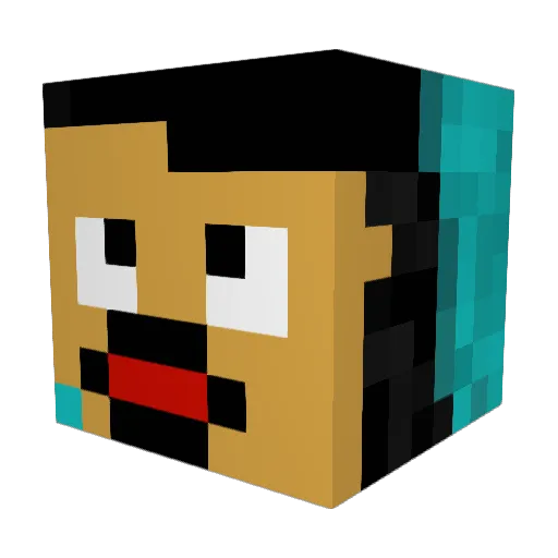 NewJessM Minecraft avatar head, 3D render