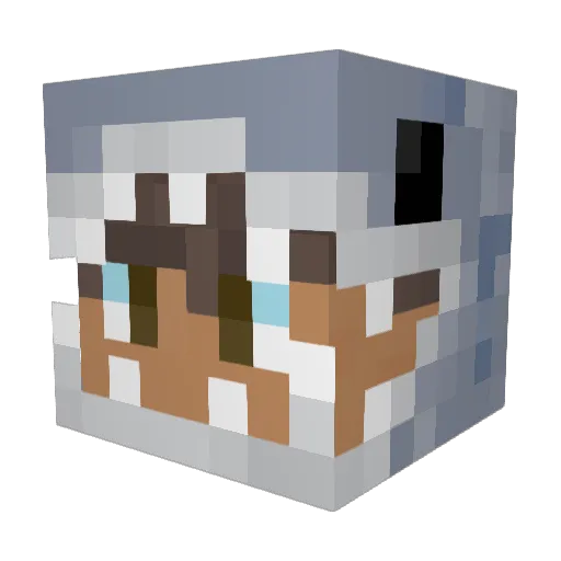 NewJumpGB Minecraft avatar head, 3D render