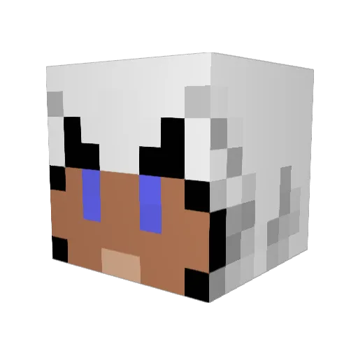 NewMar7 Minecraft avatar head, 3D render