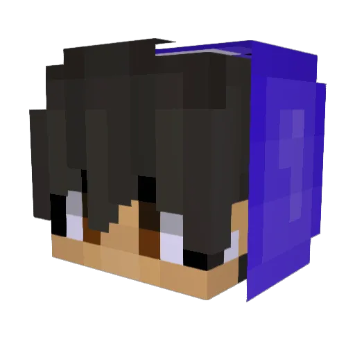 NewMoon27 Minecraft avatar head, 3D render