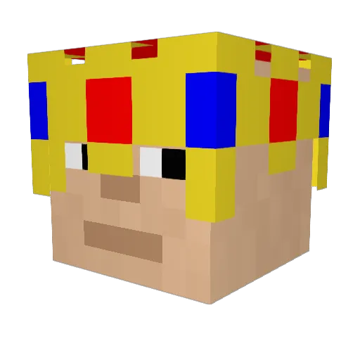 NewO75 Minecraft avatar head, 3D render