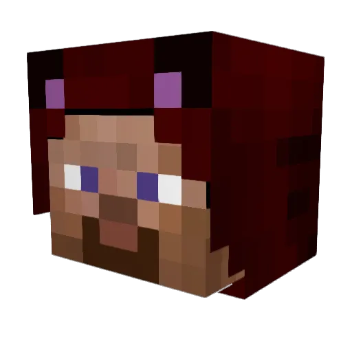NewPaper12 Minecraft avatar head, 3D render