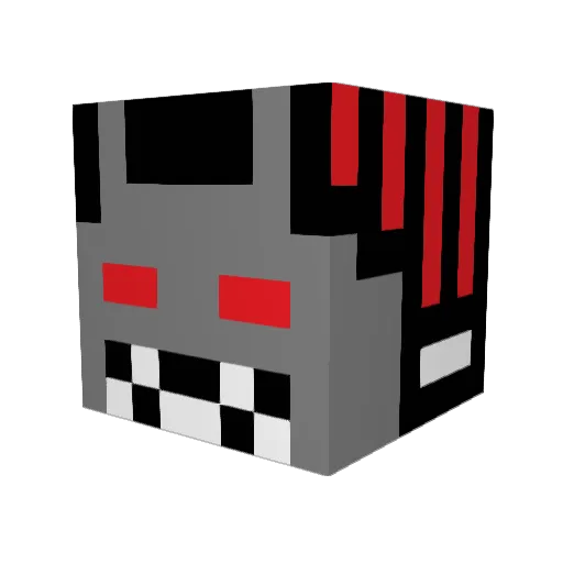 NewPree Minecraft avatar head, 3D render