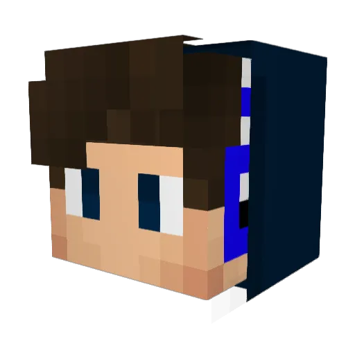 NewRoja_ Minecraft avatar head, 3D render
