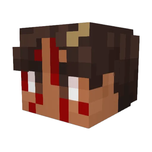 NewRomeoAgent Minecraft avatar head, 3D render