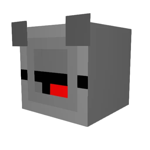 NewSoyBean Minecraft avatar head, 3D render