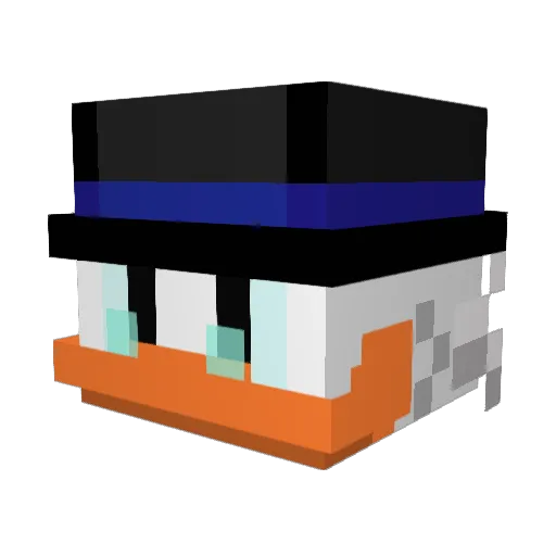 NewTP8 Minecraft avatar head, 3D render