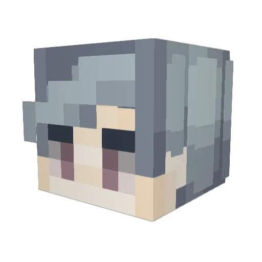 NewYiJiu Minecraft avatar head, 3D render