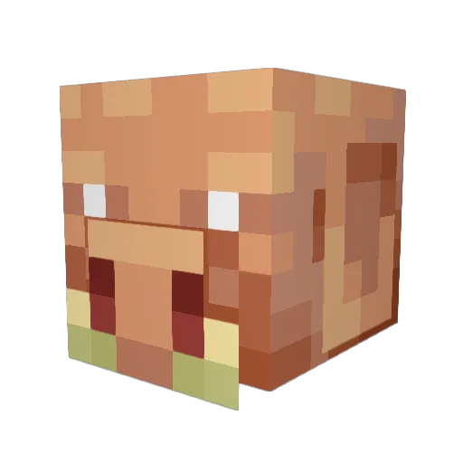 NewYin Minecraft avatar head, 3D render