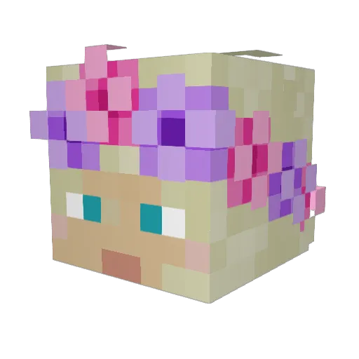NewYork7 Minecraft avatar head, 3D render