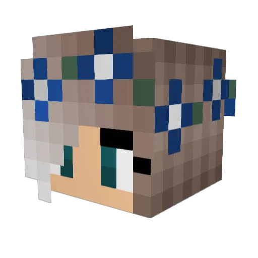 NewYorkM Minecraft avatar head, 3D render