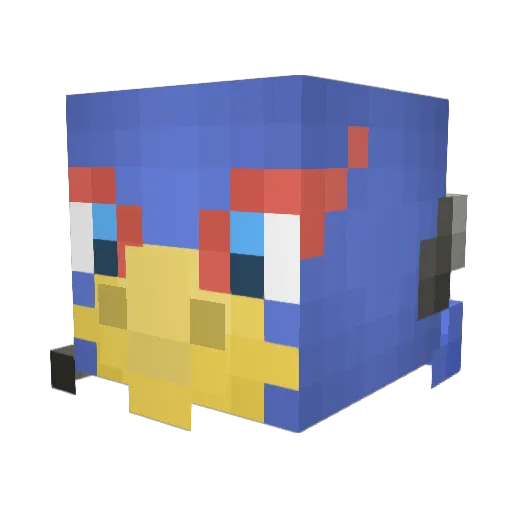 NewYorkSteve Minecraft avatar head, 3D render