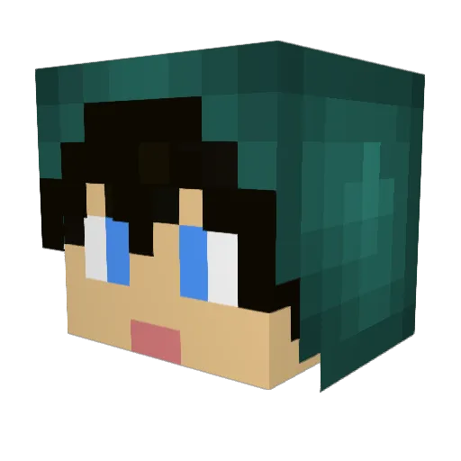 NewZai Minecraft avatar head, 3D render