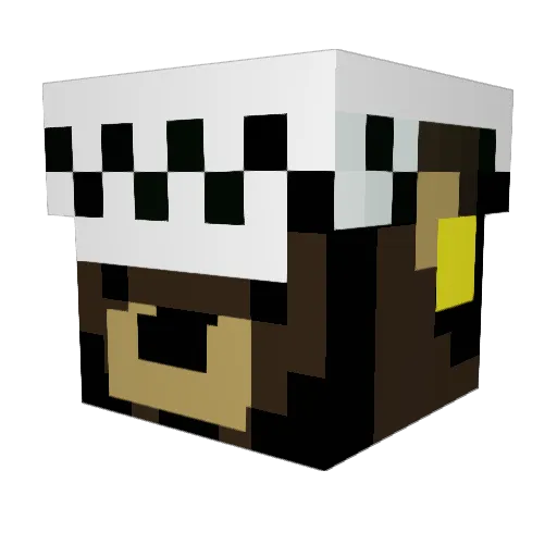 New_27 Minecraft avatar head, 3D render