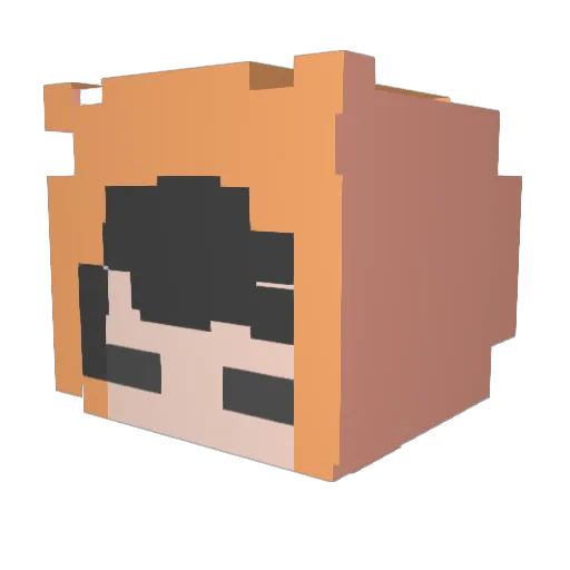 New_Best Minecraft avatar head, 3D render