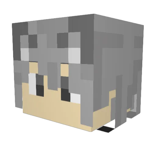 New_amania Minecraft avatar head, 3D render