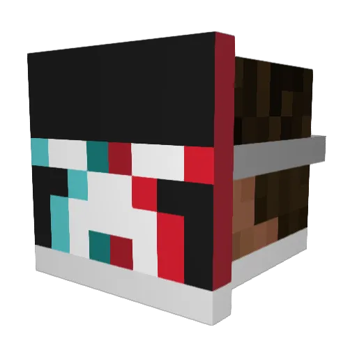 Newb2 Minecraft avatar head, 3D render