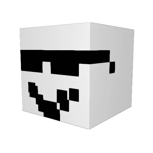 Newb_e Minecraft avatar head, 3D render
